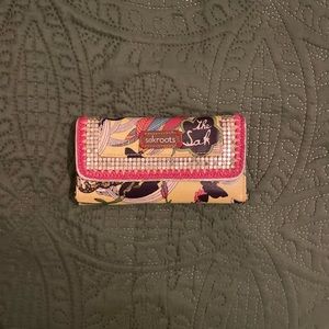 The Sak Peace billfold, multi-colored pattern